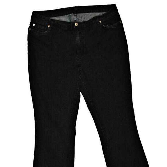 ellos Denim - Ellos Jeans Women's Tag Size 16 Black Stretch Flare Cuffs